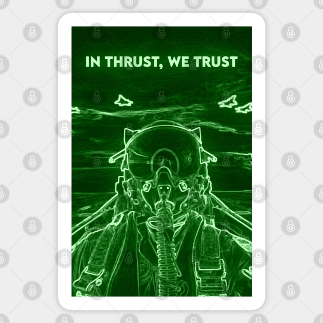 Fighter Jet Thrust, We Trust P39 Sticker by FasBytes